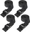 secure your cargo with ayaport lashing straps - 4 pack 1.5" x 12" cinch straps with adjustable buckles for packing logo