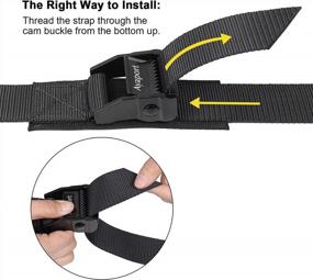 img 1 attached to Secure Your Cargo With Ayaport Lashing Straps - 4 Pack 1.5" X 12" Cinch Straps With Adjustable Buckles For Packing