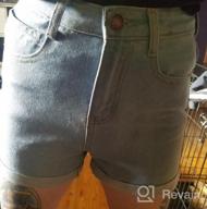 img 1 attached to High-Waist Frayed Denim Jean Shorts For Women - Vintage And Retro Style With Ripped Raw Hem review by Darryl Buck