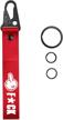 red fuk car motorcycle keychain jet tag edc clip jdm wrist lanyard tags keychain logo