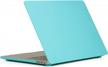 ruban case for macbook pro 15 inch 2019 2018 2017 2016 release a1990/a1707 with touch bar, plastic hard shell cover, turquoise logo