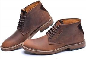 img 3 attached to Stylish And Comfortable Chukka Boots With Ankle Lace Up For Casual Elegance