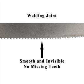 img 2 attached to 62" Bi-Metal Band Saw Blades For Soft Ferrous Metal, 1/2" Width, 0.025" Thickness, Variable Teeth, Imachinist S62121014, 10/14TPI