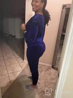 img 1 attached to Velvet Sweatsuit For Women: Off-Shoulder 2 Piece Jogging Set By Fixmatti review by Jimmie Trotto