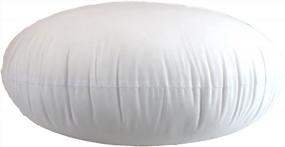 img 4 attached to MoonRest Round Pillow Insert Hypoallergenic Polyester Form Stuffer-0 Cotton Blend Covering For Sofa Sham, Decorative Pillow, Cushion And Bed - 10 Inch Diameter