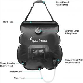img 3 attached to Sportneer 20L Solar Camping Shower Bag With Removable Hose & Shower Head - Portable And Heating For Outdoor Travel, Hiking, Beach & Swimming - 5 Gallon Capacity For Hot Water Up To 45°C