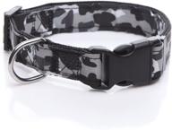 🐾 taida durable dog collar – adjustable camouflage nylon collar for large and medium dogs (black, 1 inch wide) logo