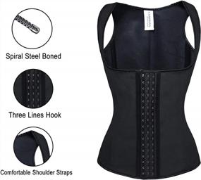 img 1 attached to Shape Your Figure With Charmian Women'S Steel Boned Latex Waist Training Corset