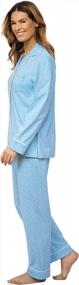 img 2 attached to 100% Cotton Jersey Boyfriend Pajama Set For Women By PajamaGram - Stylish And Comfortable Pajamas For Women