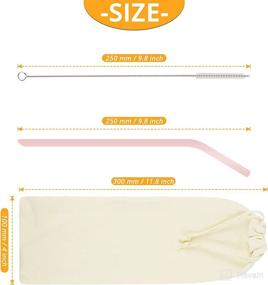 img 3 attached to 🥤 Sihuuu Silicone Reusable Drinking Straws - Thickened Set with Brush (5-pack)