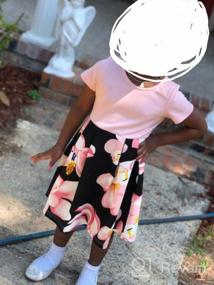 img 7 attached to Винтажное вечернее платье в стиле пэчворк с цветочным принтом и карманами для девочек, стиль качели с коротким рукавом, размеры 4-12T