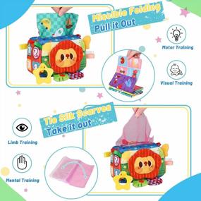 img 1 attached to Gifts2U Tissore Box Toy для детей 6-12 месяцев: погремушка для прорезывания зубов, волшебные сенсорные игрушки Монтессори!