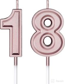 img 4 attached to 🎂 Rose Gold Number Candles for 18th Birthday Cake - Happy Birthday Cake Topper Decoration for Birthday Party, Wedding, Anniversary Celebrations