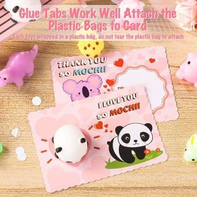img 1 attached to 💌 36-Pack Valentine's Day Cards for Kids with 36 PCS Mochi Squishy Toys for Squeezing and 9 Different Designs - Classroom Exchange Party Favors