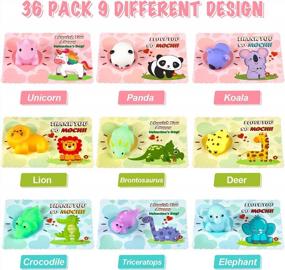 img 3 attached to 💌 36-Pack Valentine's Day Cards for Kids with 36 PCS Mochi Squishy Toys for Squeezing and 9 Different Designs - Classroom Exchange Party Favors