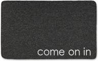 durable natural rubber sohome welcome door mat with non-slip backing - ultra absorbent and easy to clean for indoor and outdoor entry ways - ideal 18"x48" 'come on in' door mat for enhanced seo logo