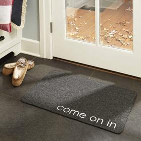 img 3 attached to Durable Natural Rubber SoHome Welcome Door Mat With Non-Slip Backing - Ultra Absorbent And Easy To Clean For Indoor And Outdoor Entry Ways - Ideal 18"X48" 'Come On In' Door Mat For Enhanced SEO