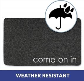 img 1 attached to Durable Natural Rubber SoHome Welcome Door Mat With Non-Slip Backing - Ultra Absorbent And Easy To Clean For Indoor And Outdoor Entry Ways - Ideal 18"X48" 'Come On In' Door Mat For Enhanced SEO