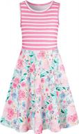 colorful and adorable: unicomidea sleeveless dress for girls, perfect for summer casual or party time! logo