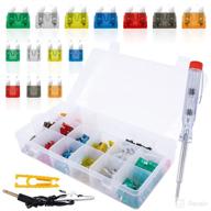 🚗 autoec car fuse assortment kit - 220pcs automotive fuses, 5/7.5/10/15/20/25/30a car blade fuse kit | tester & puller included - ideal for car, rv, truck, motorcycle, boat logo