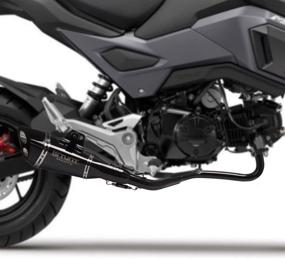 img 3 attached to 🔥 KAJIMOTOR Full Exhaust Slip on Muffler for Honda Grom 125 - Black (2013-2021)