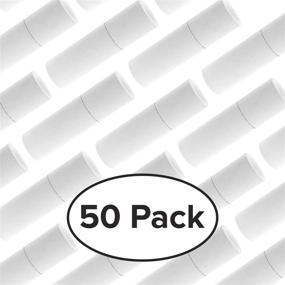 img 3 attached to Inventiv Recyclable Lip Balm Tubes - 50 Pack 0.3 Oz Cardboard Chapstick Containers, Matte White Kraft Paper