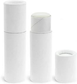 img 4 attached to Inventiv Recyclable Lip Balm Tubes - 50 Pack 0.3 Oz Cardboard Chapstick Containers, Matte White Kraft Paper