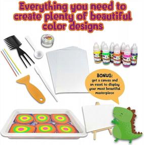img 3 attached to Creative Craft Kit Art Set For Kids 6-12: Water Marbling Paint Kit - Arts & Crafts, Gifts Idea!