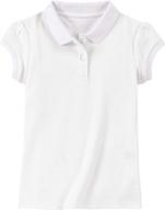 girls uniform chaps shirt white girls' clothing : tops, tees & blouses logo