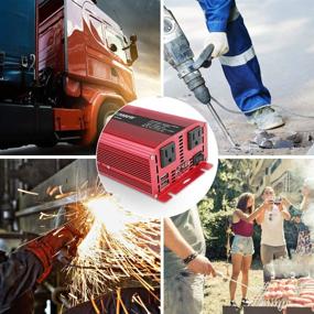 img 1 attached to 💡 Yinleader 1500W Power Inverter 24V DC to 110V/120V AC with 2 AC Outlets, Dual 3.1A USB Ports - Ideal for RV Caravan Truck Laptop Camping (Peak Power 3000 Watt)