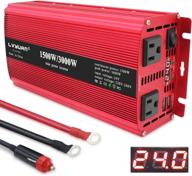 💡 yinleader 1500w power inverter 24v dc to 110v/120v ac with 2 ac outlets, dual 3.1a usb ports - ideal for rv caravan truck laptop camping (peak power 3000 watt) logo