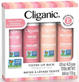 img 4 attached to Non-GMO Tinted Lip Balm With Vitamin E - 4 Colors, Cruelty Free By Cliganic