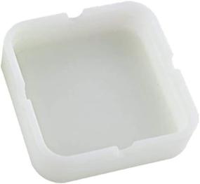 img 1 attached to Portable Glow-In-The-Dark Square Luminous Silicone Ashtray - Funny And Cool Design - Pack Of 3, 8X8Cm