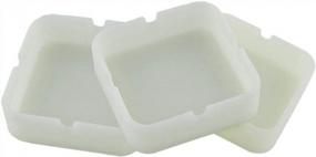 img 2 attached to Portable Glow-In-The-Dark Square Luminous Silicone Ashtray - Funny And Cool Design - Pack Of 3, 8X8Cm
