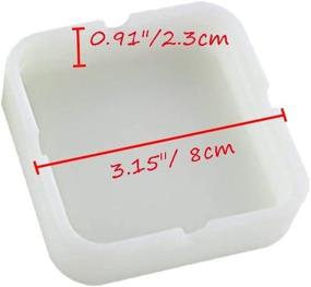 img 3 attached to Portable Glow-In-The-Dark Square Luminous Silicone Ashtray - Funny And Cool Design - Pack Of 3, 8X8Cm