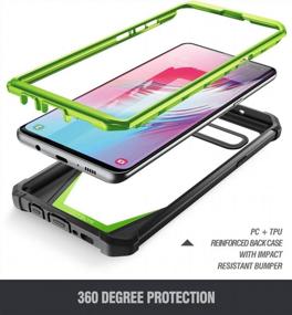 img 2 attached to Galaxy S10 5G Rugged Case — серия Guardian, полноразмерный гибридный чехол с поддержкой беспроводной зарядки (без встроенной защиты экрана) для Samsung Galaxy S10 5G 6,7 дюйма (2019), зеленый