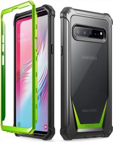 img 4 attached to Galaxy S10 5G Rugged Case — серия Guardian, полноразмерный гибридный чехол с поддержкой беспроводной зарядки (без встроенной защиты экрана) для Samsung Galaxy S10 5G 6,7 дюйма (2019), зеленый