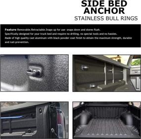 img 2 attached to 🔒 Jackma55 Tie Down Anchors for Chevy Colorado/GMC Canyon (2015-2018) & Chevy Silverado/GMC Sierra (2007-2018) Truck Bed Side Wall - DZ97903 (9pcs)