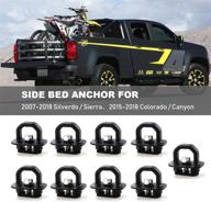 🔒 jackma55 tie down anchors for chevy colorado/gmc canyon (2015-2018) & chevy silverado/gmc sierra (2007-2018) truck bed side wall - dz97903 (9pcs) логотип