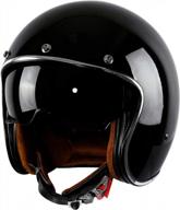 мотоциклетный шлем с открытым лицом 3/4 в стиле ретро с солнцезащитным козырьком для chopper scooter cruiser - xfmt dot approved логотип