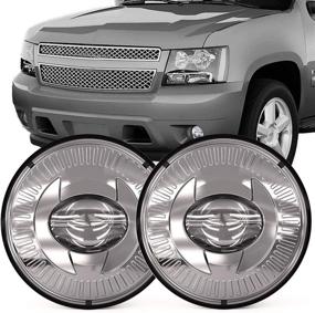 img 4 attached to 🚗 Chrome LED Fog Lights 5202 for Chevy Suburban/Tahoe/Avalanche, Camaro, Colorado, Silverado, GMC Acadia/Yukon - Set of 2