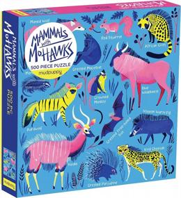 img 4 attached to 500 Piece Jigsaw Puzzle For Families & Kids: Mudpuppy Mammals With Mohawks - Fun Family Activity!