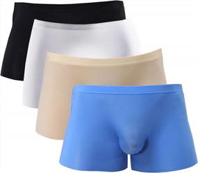 img 4 attached to YATEEN Men'S Ice Silk Boxer Briefs - Traceless Underwear