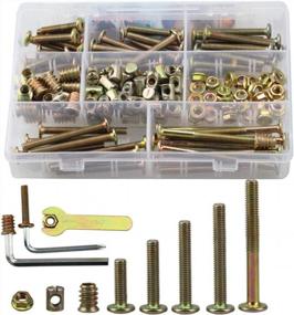 img 4 attached to SZHKM 150PCS M6 Kit Crib Screws Hardware Replacement Kit Hex Socket Head Cap Screws Nuts Zinc Plated M6 Screws Barrel Screws Furniture Screws And Bolts Assortment Kit For Baby Bed With Free Tools