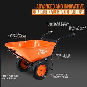 img 3 attached to Get More Done With SuperHandy Electric Wheelbarrow Utility Cart - 330 Lbs Capacity For Easy Material Hauling And Dumping!