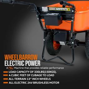 img 2 attached to Get More Done With SuperHandy Electric Wheelbarrow Utility Cart - 330 Lbs Capacity For Easy Material Hauling And Dumping!