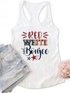 stand out in style with lorsu's patriotic tank tops: red, white, and boujee for 4th of july celebrations logo