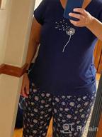 img 1 attached to Stay Cozy And Comfy In Sleepyheads Women'S Jersey Capri Pajama Set review by Michael Foster