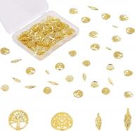 144-piece golden alloy epoxy resin fillers set - dreamcatcher, leaf, tree of life charms and supplies for resin crafting and jewelry making logo