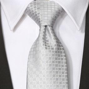 img 2 attached to 💜 KissTies Purple Lavender Necktie Set: Perfect Men's Wedding Accessories - Ties, Cummerbunds & Pocket Squares